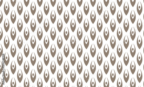 Abstract Pattern with Stylized Leaf Shapes on Transparent Backdrop Vector Illustration for Textile Design, Wallpaper, and Creative Projects
