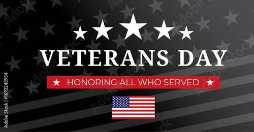 Canvas Print Veterans Day USA Background