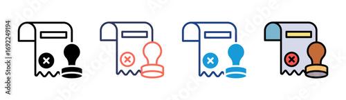 Penalty Icon Set Multiple Style Collection