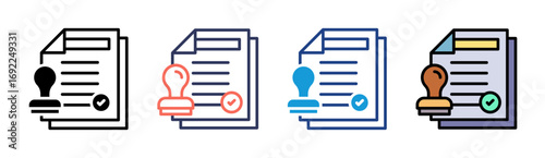 Contract Icon Set Multiple Style Collection