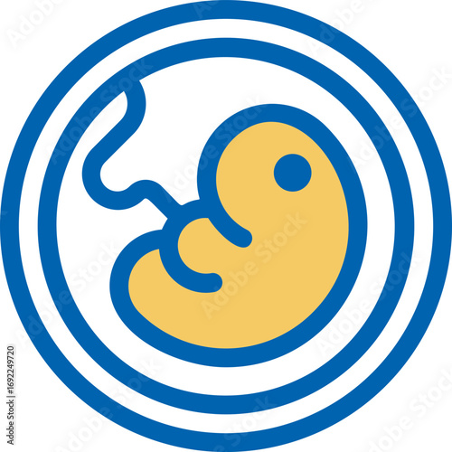 Embryo Icon – Pregnancy and Fertility Medical Vector