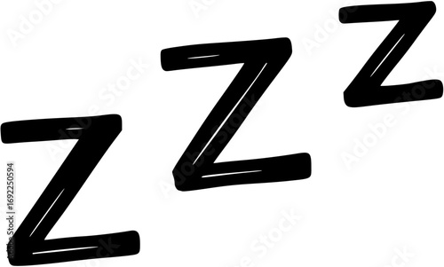 ZZZ hand draw icon vector