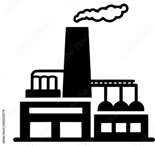 Industrial factories vector icons