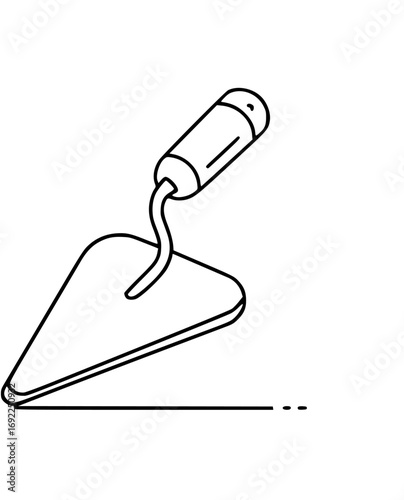 Trowel icon vector set