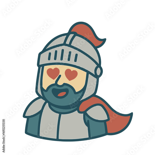 character emotion knight love vector on white background
Vector character emotion