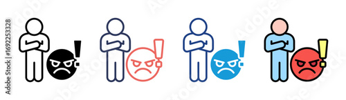 Anger Management Icon Set Multiple Style Collection