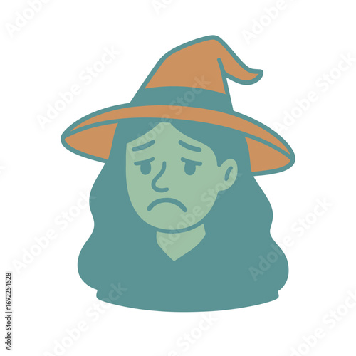 character emotion witch sadness vector on white background
Vector character emotion