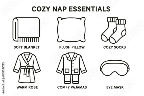 Cozy Nap Essentials Icons Set_simple_compose