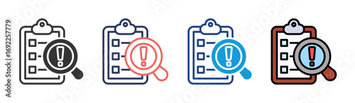 Security Risk Assessment Icon Set Multiple Style Collection