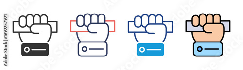 Armed Force Icon Set Multiple Style Collection