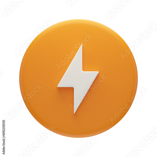 3d ui ux icon energy charge charging battery