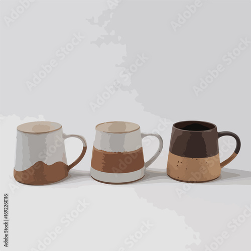 Black coffee mug with saucer on a white background
