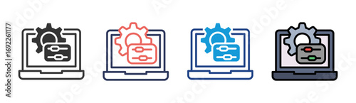 Configuration Icon Set Multiple Style Collection