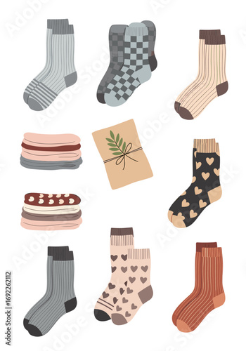 Cozy socks collection with adorable patterns and warm fabrics for every season
