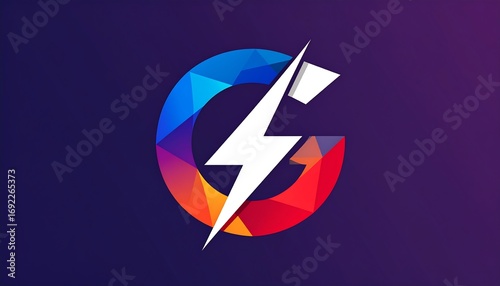 Abstract logo design featuring the letter 