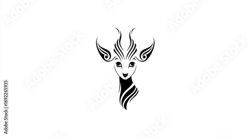 Elegant Artistic Deer with Intricate Patterns and Abstract Design for Creative Projects and Branding
