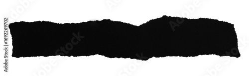 Картината върху платно black torn or ripped paper isolated on transparent png background,realistic torn paper edges,Jagged rectangle