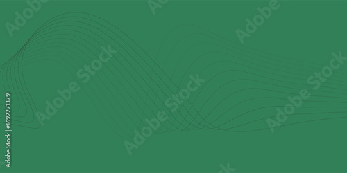 Perfeck green lines effect vector background. Dynamic translucent soft gradient stream motion. Violet neon color wave. Light trail wave, fire path trace line and incandescence curve twir simple art