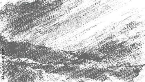 A grayscale textured background with rough patches and diagonal lines creating a distressed pattern.