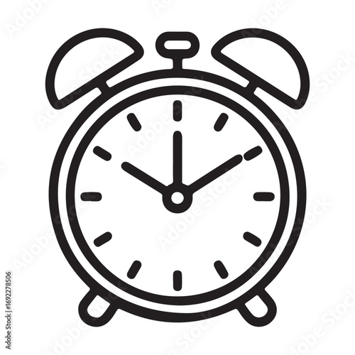 retro alarm clock vector 