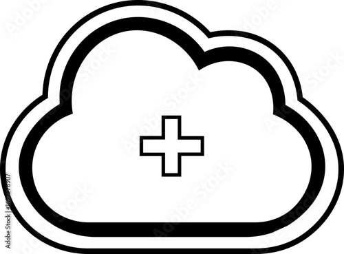 Cloud icons. Natural weather symbol of rain, cloud services, hosting, Cloud drive storage or cumulus cloud flat icon for apps and website Vector Illustration !