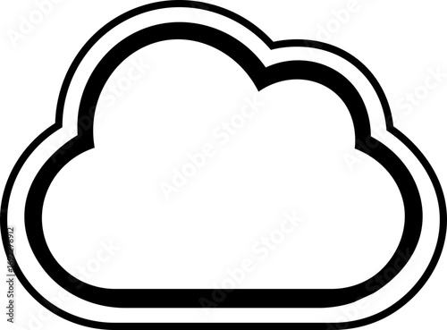 Cloud icons. Natural weather symbol of rain, cloud services, hosting, Cloud drive storage or cumulus cloud flat icon for apps and website Vector Illustration !