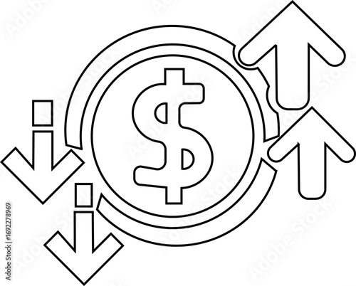 Investment line icon set. Investment, Profit, Asset, Investor, Portfolio, Dividend, Capital, Risk, Inflation icons vector, vector illustration !