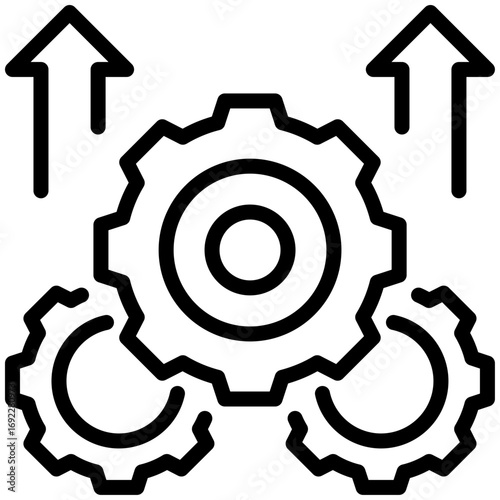 improvement icon isolated on white background. vector illustration icon for management