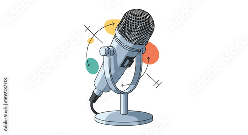 The versatile microphone capturing sound waves for audio recording and broadcasting applications