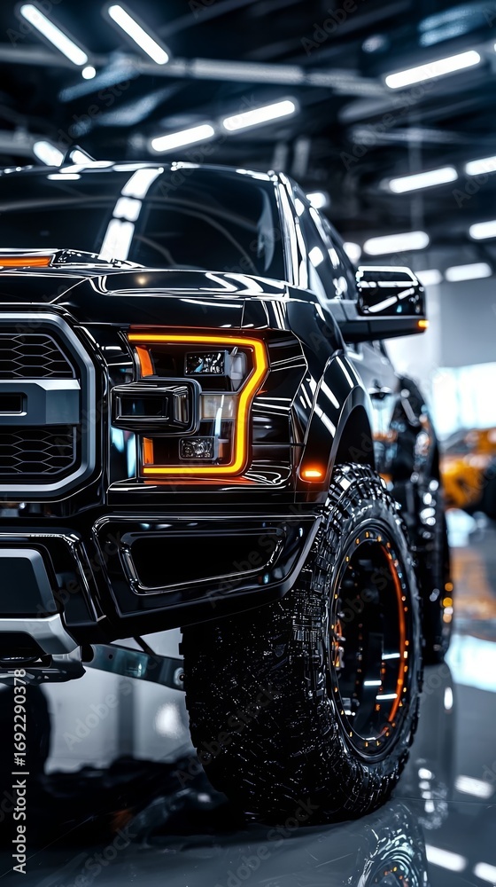 Obraz premium Custom Pickup Power Under Designer Lights