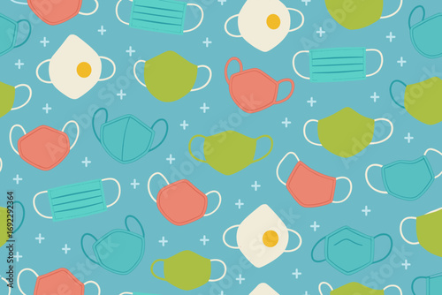 Variety of Colorful Face Masks Pattern Design