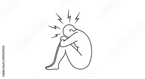 A person experiencing anxiety and stress