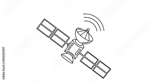 Illustration of a satellite in space