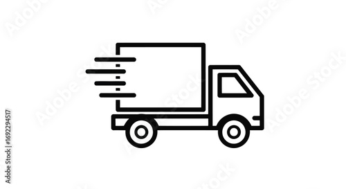 Delivery truck icon symbolizing fast shipping