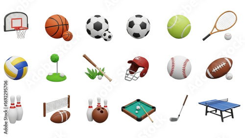 Sports Emoticons Vector Set | Ball Sports Emoji Icons Collection