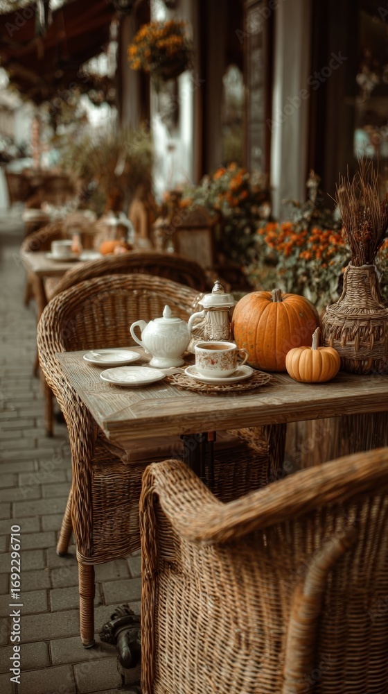 Obraz premium restaurant and pupkin
