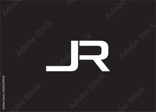 JR latter ligature typography logo design template