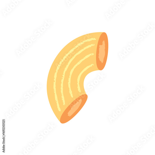 Pasta Italian food isolated. Pasta ingredient noodles. Vector hand drawn. Italian food with crayon texture