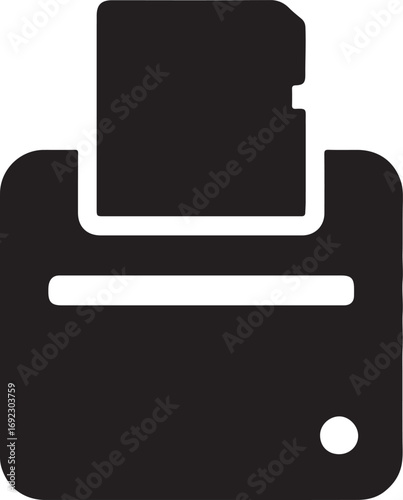 Modern card reader technology silhouette banner advertisement