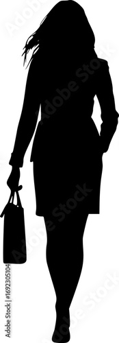 Silhouette of a woman walking design