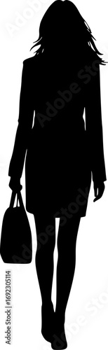 Silhouette of a woman walking design