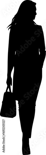Silhouette of a professional woman