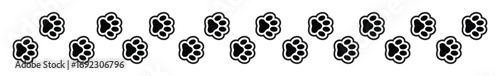 Animals paw prints. Animal feet set icon, vector icon illustration