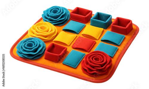 Pet snuffle mat with hidden pockets