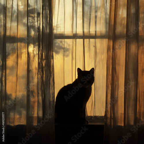 cat on window