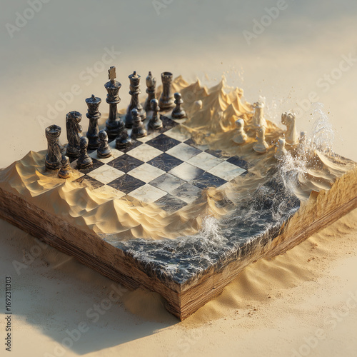 chess on the chessboard