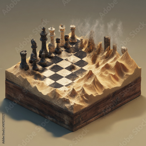 chess pieces on the board