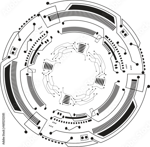 abstract technology circle