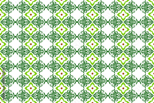 Damask seamless pattern seamless vector pattern, geometric pattern background  decorative pattern  wallpaper  art ornam ent  fabric  vintage.
