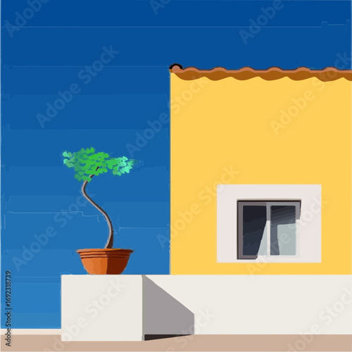 balcony with flowers